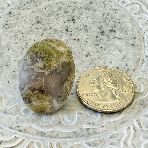 Scenic Moss Agate Adjustable Ring, Handmade by Wandering Bunny LLC - Picture 4 of 10